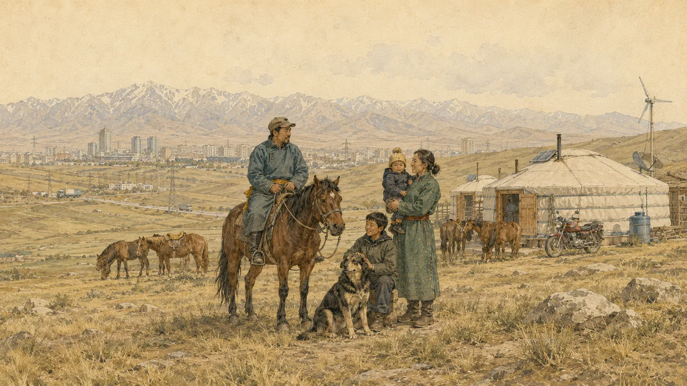 Mongolie : continuités pastorales, vie familiale et modernité au contact des espaces de steppe.